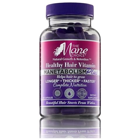 The Mane Choice MANETABOLISM Plus Healthy Hair Growth Vitamins - Supplements for Longer, Thicker, Healthier Hair - Hair Skin & Nails Vitamins for Women & Men (60 Capsules) Packaging May Vary Cover