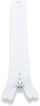 YKK 20 Zipper YKK Color White for Apparel, Handbags, Craft & Sewing Projects (12 Zippers/Pack)