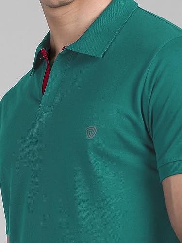 Image of Lux Cozi Men Cotton Solid Regular Fit Polo Shirt