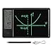 Digital Desktop Calendar with Notepad, Electronic Calendar with Pen and Time Day Temperature Humidity Display, 9.5inch Erasable LCD Writing Board Calendar for Home Office (Black)