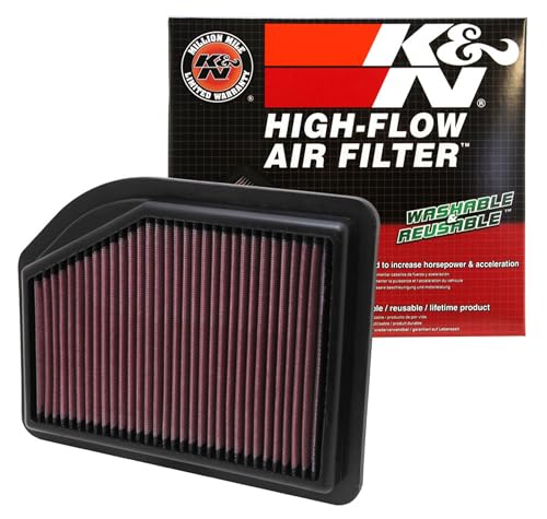 K&N High-Flow Original Lifetime Engine Air Filter: Increase Power: Premium, Washable: Compatible with 2012-2014 Honda: CR-V, 33-2477