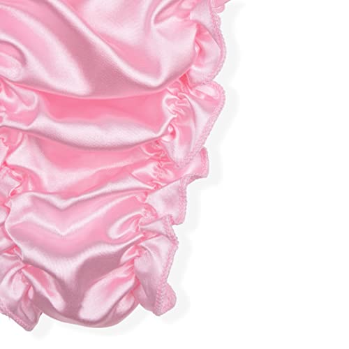 Satini Men's Satin Ruffle Low Rise Sissy Thong Tanga Knickers Briefs Panties4