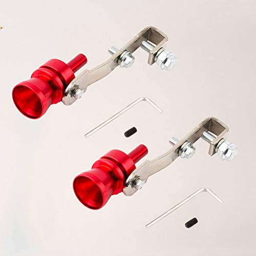 Wakauto 5 peças de silenciador de tubo de escape de liga de alumínio com som turbo para carro (taman