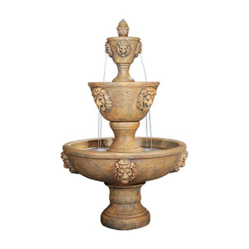 Henri Studio 7 Piece 3-Tier Leonesco Fountain, Large, Relic Ebony