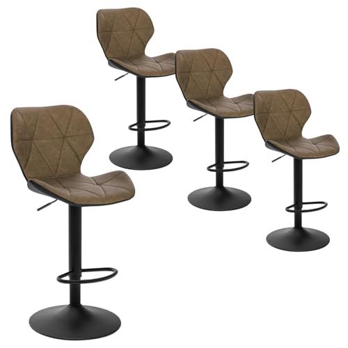 EUGAD 4X Barhocker Bistrohocker Designer Hocker Tresenhocker Retro...