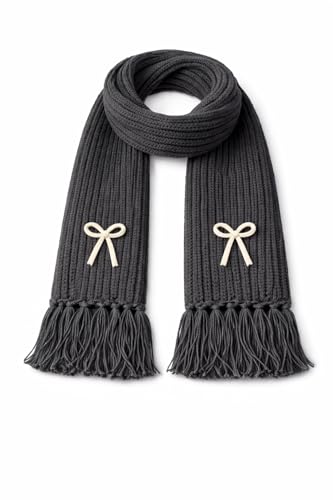 Image of KB STAR Cute Bow Women Casual Luxurious Premium Checkered Acrylic Woolen Muffler /Scarf /Stole for Winter