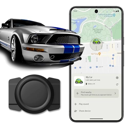 Real-Time Mini GPS Tracker for Vehicles - Weatherproof Magnetic Tracking Device - No Monthly Fee - Android Compatible - Best Hidden Car Tracker for Global Coverage - Works with Google Find My Device