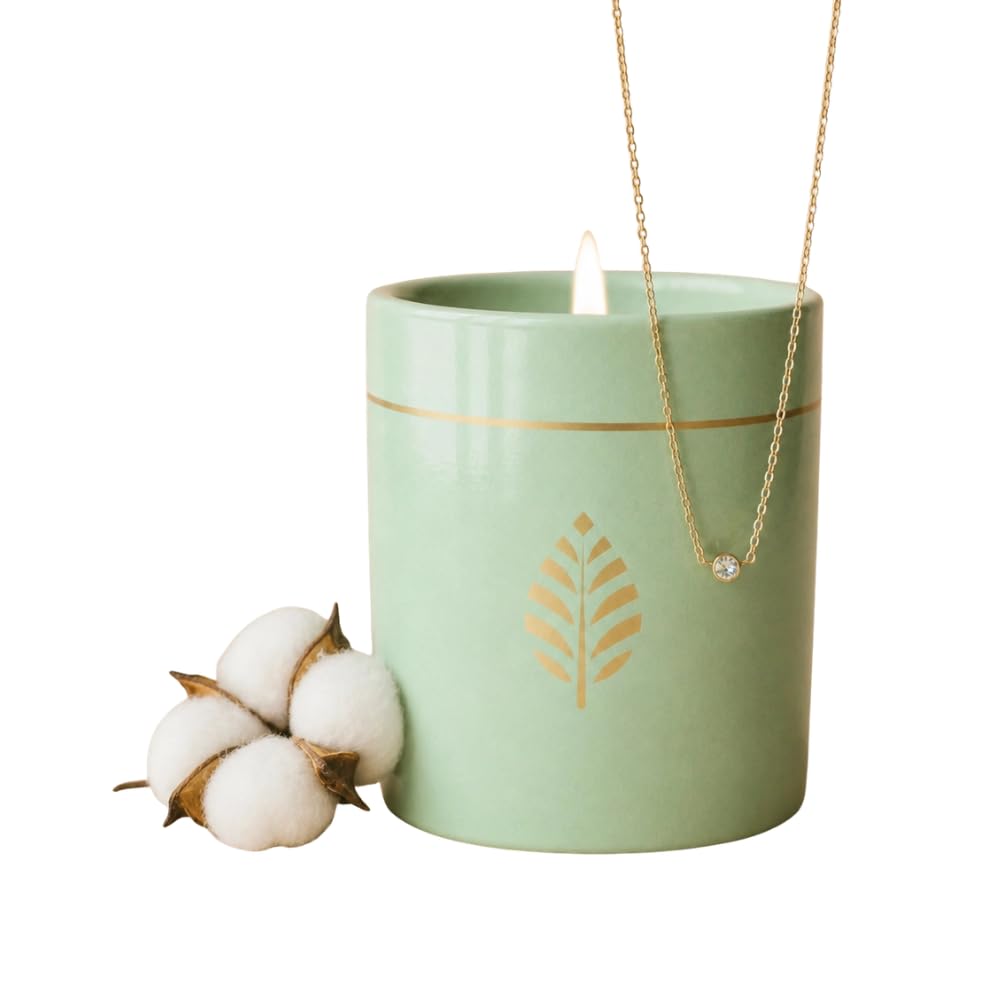 BOUGIE-BIJOU | Collier Plaqué Or Cadeau | Parfum Coton