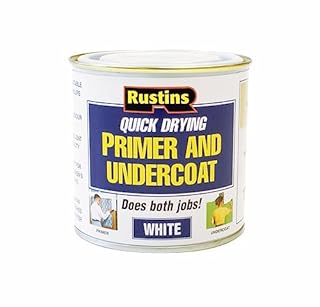 RUSTINS White Primer/Undercoat 250ml -Fast-Drying Paint Base for Smooth Coverage; Easy-to-Use Interior & Exterior Prep Coat for Walls, Woodwork & DIY Home Decorating