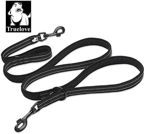 WINHYEPET True Love 7 In 1 Multi-Function Adjustable Dog Lead Hand Free Pet Training Leash Nylon Reflective Comfortable Multi-Purpose Dog Leash TLL2411(Black,M) - Image 3