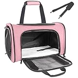 DISEÑO ERGONÓMICO: Presentado con correas para los hombros y correas para las manos, le brinda múltiples opciones para llevar a su gato durante su viaje.