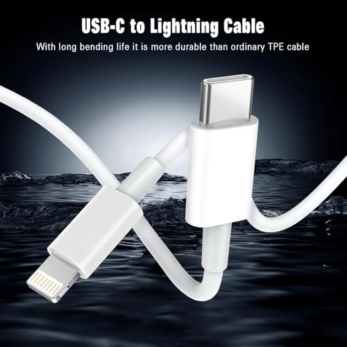 Image of 20W Type C to Lightning Fast Charging Cable Data Sync for iPhone 14,14 Plus,14 Pro,14 Pro Max,13,13 Mini,13 Pro,13 Pro Max,12,12 Mini,12 Pro,12 Pro Max,11,11 Pro,11 Pro Max,9,8,8 Plus,7,7 Plus