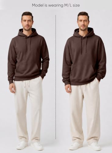 Image of JMIERR Mens Casual Oversized Hooded Collar Drawstring Cotton Hoodies Pullover Sweatshirts Casual Long Sleeve Shirts