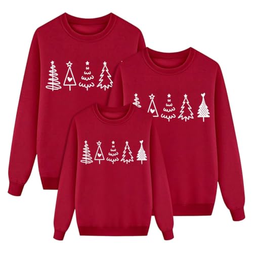 Family Christmas Sweatshirts - Crew Neck Long Sleeve Loose Fit Pullover Top | Family Matching Christmas Sweatshirts, Christmas Graphic Crewneck Pullover Long Sleeve Casual Xmas Party Tops for Mom Dad Kid — view 3