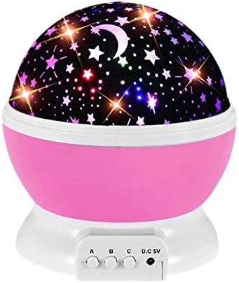 GZCY Multiple Colors 360 Degree Rotation Star Projector Night Lights for Kids