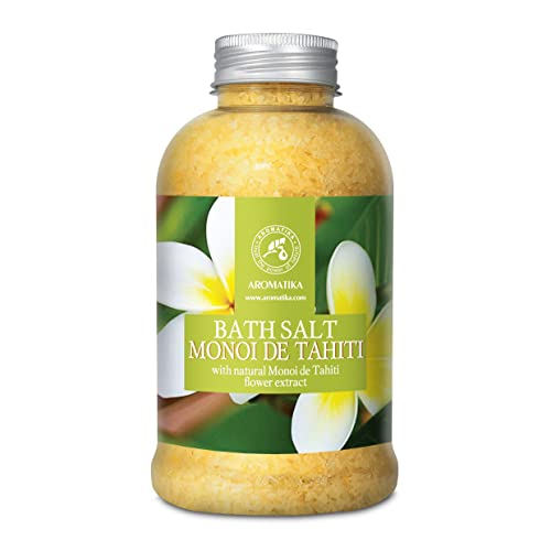 Bath Sea Salt Monoi De Tahiti 21.16 Oz (600G) - Bath Salts With Coconut Essential Oil And Gardenia Flowers Extract For Bath Soak - Relaxing Bath - Good Sleep - Aromatherapy - Sea Salt Bath #TOP9