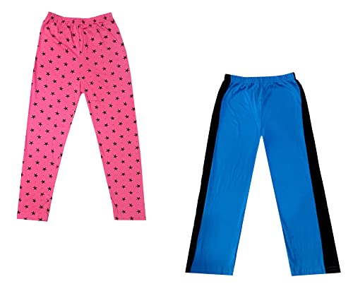 Image of indi weaves Boys and Girls Cotton Solid and Printed Pyjama /Pant /Trackpants [Pack of 2] Multicolor88