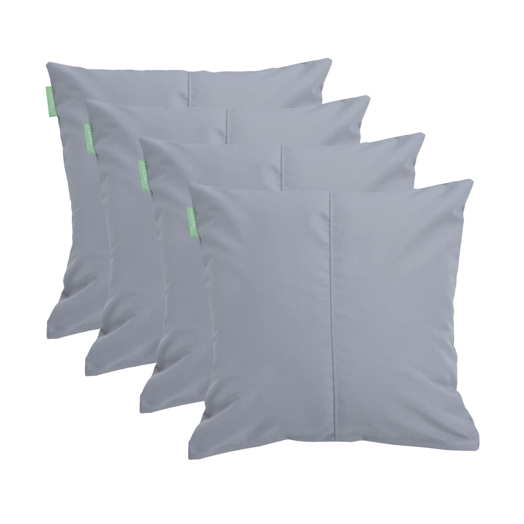 Gardenista Large Garden Scatter Cushion | Water Resistant Hollowfibre Filled Outdoor Seating Furniture Pillow | Great for Patio Rattan Chairs | Comfy & Lightweight (4, Grey) — image 1