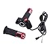 Yosoo 3 Gears Speed Switch Bike Grips Cover with LED Display Screen Accelerator Handle for Electric Bicycle (Red&Black)