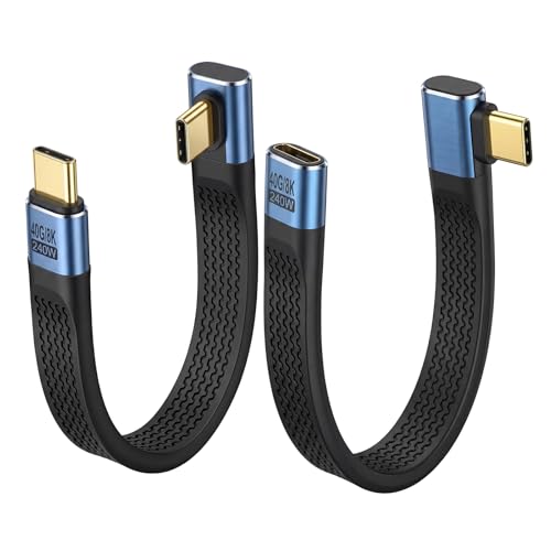 , ELUTENG USB C auf USB C Kabel Kurz 13,5mm, 240W USB 4.0 PD 3.1 Schnellladekabel, 40Gbps Datenübertragung, 8K 60Hz Videoübertragung Thunderbolt 4/3 für iPhone17/16/15, MaBook Pro/Air