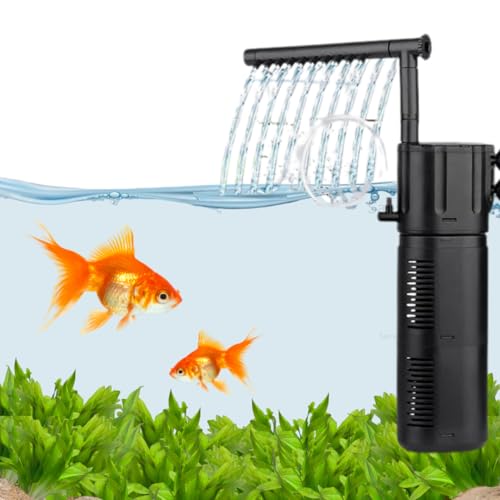 Image of Premier Plants Internal Fountain Aquarium Filter Multi-Function Submersible Filtration Pump Efficient and Quiet Aquarium Filter for Fish Tank (BL-98E |9w | 650L /H)