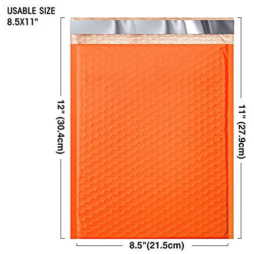 Image of Metronic 8.5x12 Inch Bubble Mailers 250 Pack Bulk Bubble Mailer Orange | Uasble Size 8.5x11 inch Self Seal Shipping Envelopes, Padded Envelopes Packaging for Small Business, Boutique