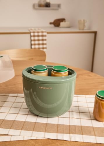 CREATE/BABY BOTTLE WARMER/Calentador de biberones y esterilizador 2 biberones verde sage/Función de cocción al vapor, sensor de temperatura NTC, programable, 300W - imagen 7