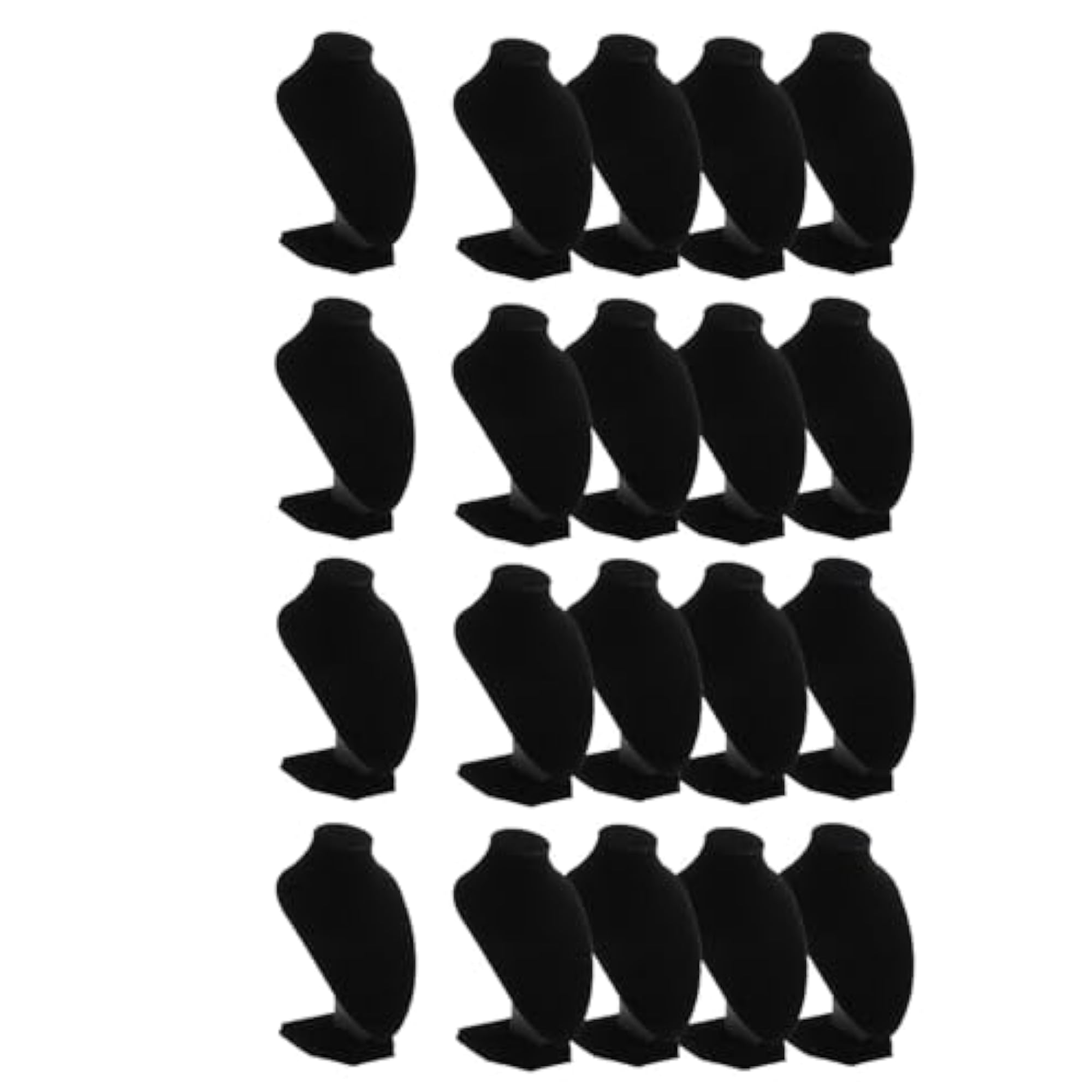 Black Velvet Necklace Bust Display Stands