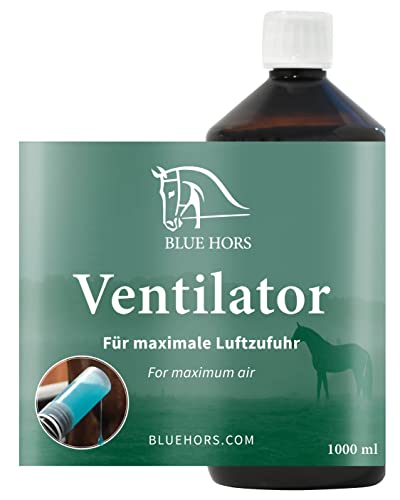 Blue Hors Ventilator - Bronchial Liquid für Pferde 1 Liter - Blauer Sirup für die Atemwege des Pferdes, maximale Luftzufuhr, bei Atemwegserkrankungen, Heustauballergie | Hustensaft für Pferde