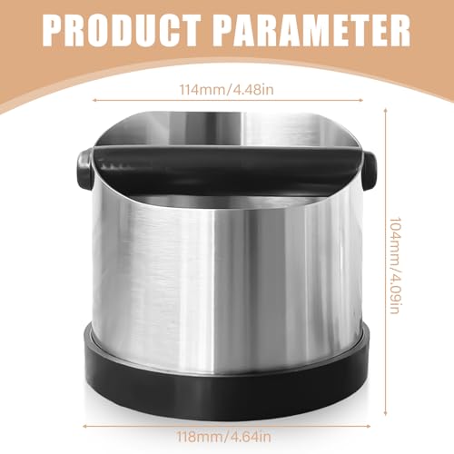 Miniatura 2 de Recipiente Para Tamiz Portafiltros, Caja De Acero Inoxidable, Recipiente Para Posos De Café, Portafiltros Para Posos De Café, Recipiente Para Portafiltros, Accesorios Para Máquina Portafiltros 700 Ml