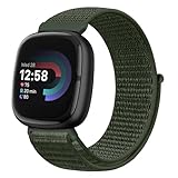 Runostrich Correa de nailon compatible con Fitbit Versa 3 / Fitbit Sense, correa de repuesto ajustable para hombre y mujer