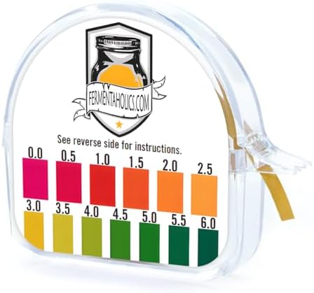 Fermentaholics Kombucha & Fermentation pH Test Strips – Instant Read pH Strips Dispenser for Brewing & Fermentation, pH Range 0–6 (pH Roll Dispenser)