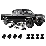 Albott 8000 LBS Portable Car Lift, Heavy-Duty Q355B Steel Construction Vehicle Lift, Adjustable Height up to 27.4', Locking Levers & Extension Plate, Home Garage Use