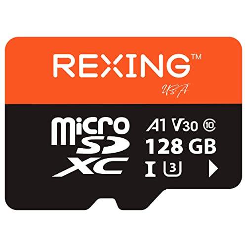Rexingusa Microsdxc Uhs-3 4K Full Hd Video High Speed Transfer Monitoring Sd Card With Adapter For Dash Cams, Surveillance System, Security Camera, & Body Cam (128G) #TOP1