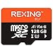 RexingUSA microSDXC UHS-3 4K Full HD Video High Speed Transfer Monitoring SD Card with Adapter for Dash Cams, Surveillance System, Security Camera, & Body Cam (128G)