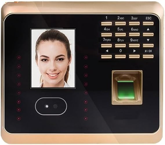 Time Clock, Time Clock,Face Recognition Time Attendance Machine, Fingerprint Reader Clock in Machine for Employees (Id Adms 1)
