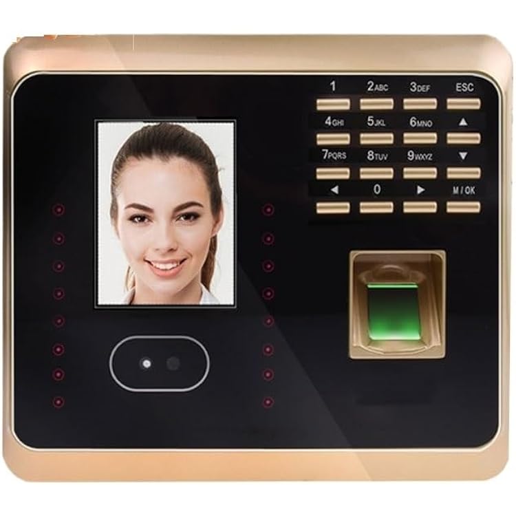 Time Clock, Time Clock,Face Recognition Time Attendance Machine, Fingerprint Reader Clock in Machine for Employees (Id Adms 1)