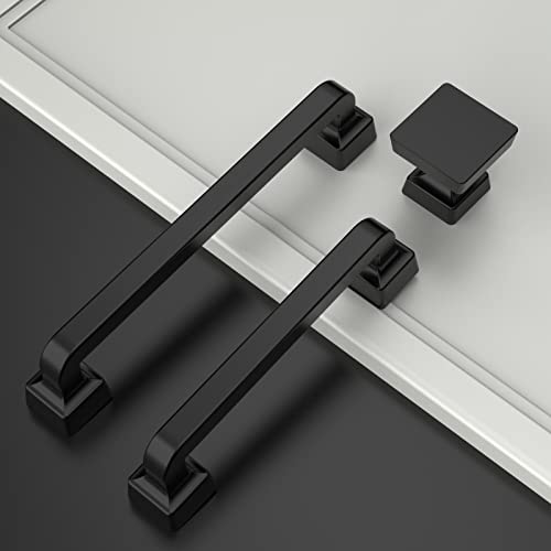 Amerdeco 10 Pack Matte Black Cabinet Knobs 1.2 Inch(30mm) Single Hole Cabinet Handles Dresser Knobs Drawer Knobs and Pulls for Bathroom Cabinets ZH0008 by Amerdeco - Image 3