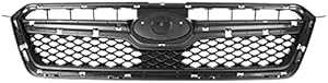 2016-2017 Subaru Crosstrek Front Grille; Matte-Black Honeycomb Design; Without Special Edition; Made Of Poly Asa Partslink SU1200168