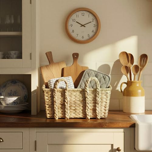 Household Essentials Large Rectangular Floor Storage Basket with Braided Handles, Light Brown by Household Essentials - Image 5