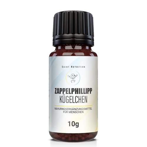 Saint Nutrition® Zappelphilipp Kügelchen – Natürliche Unterstützung für Kinder bei Unruhe und erhöhtem Bewegungsdrang – Unterstützung der Konzentration bei stressigen Situationen – 10g
