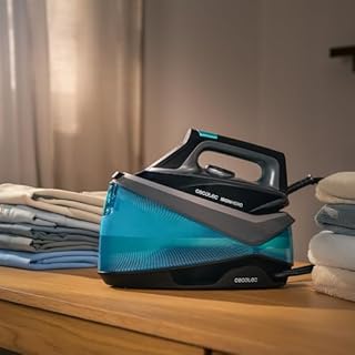 Cecotec Centro di stiratura orizzontale IronHero H-2800 Station. 2800 W, Vapore 135 g/m, Colpo 360 g/m, Suola in ceramica, Antical, Auto Off, Precisione, Regolazione Temperatura, Nessuna interruzione