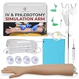 IV Practice Arm - Phlebotomy and Venipuncture Practice Arm - Designed for Training and Perfecting IV + Phlebotomy + Venipuncture Procedures and Techniques