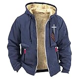 Wachsjacke für Herren, Thermomantel für Herren 2024, trendig, für Herbst und Winter, einfarbig,...