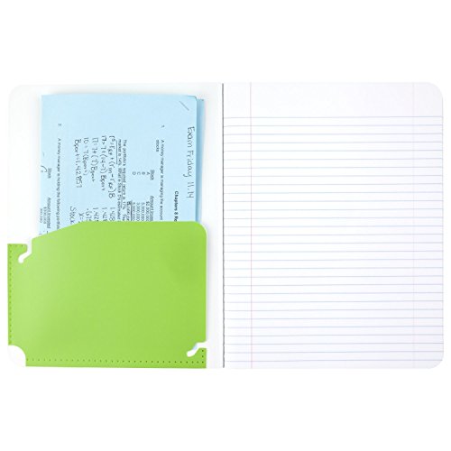Five Star Caderno de composição, caderno com bolsos, 100 folhas, 24 x 19 cm, limão (09276AF2)
