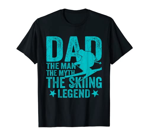 Hombre Gráfico de Skiing Funny Dad Skiing Legend Expert Snow Ski Lover Camiseta