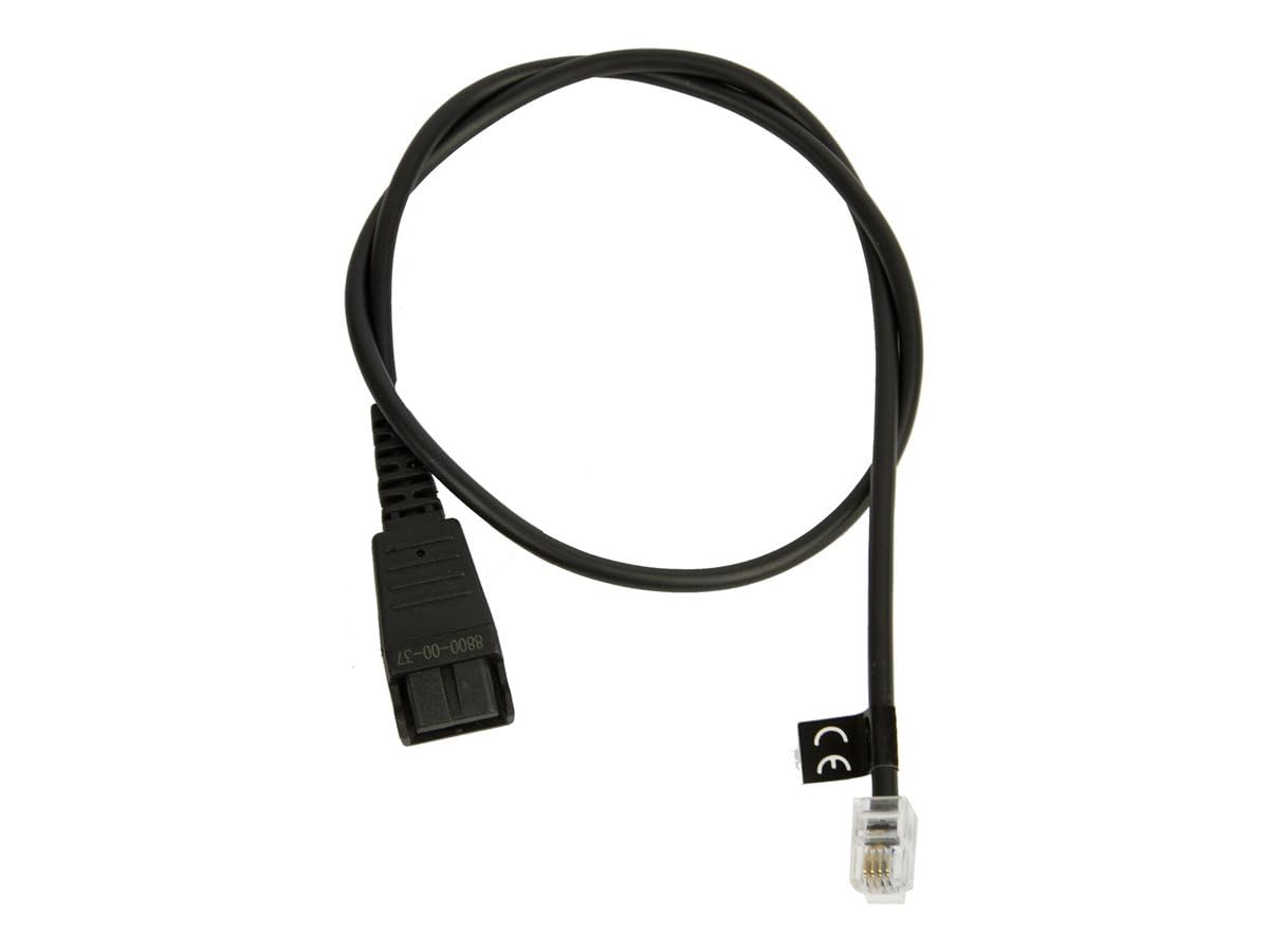 Cable de desconexion rapida a modular RJ recto Jabra para auricular y telefono fijo 2