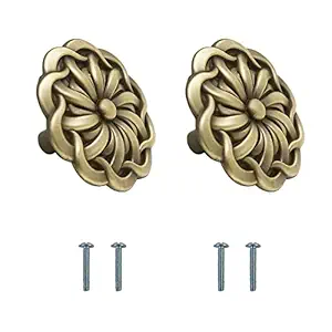 VOLO Antique Brass Cabinet Knob Pull Handle (Knob_170_Antique (2pcs))