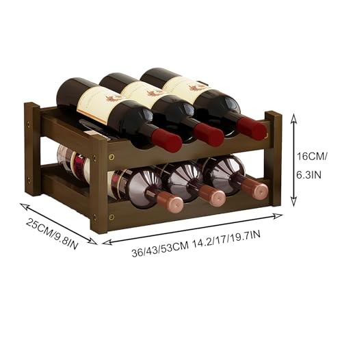 Soporte para 10 Botellas Rústico 2 Niveles para Cocina miniatura 6