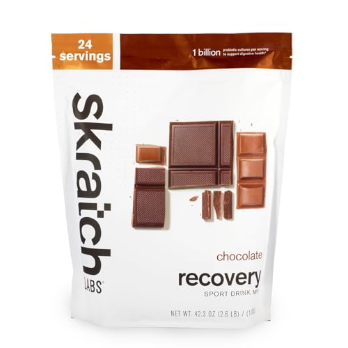 Image of Skratch Labs Recovery Sport Drink Mix - Chocolate | 4:1 Carb‑to‑Protein Post‑Workout Formula for Fast Recovery | Complete Milk Protein, Electrolytes & Probiotics | 24 Servings